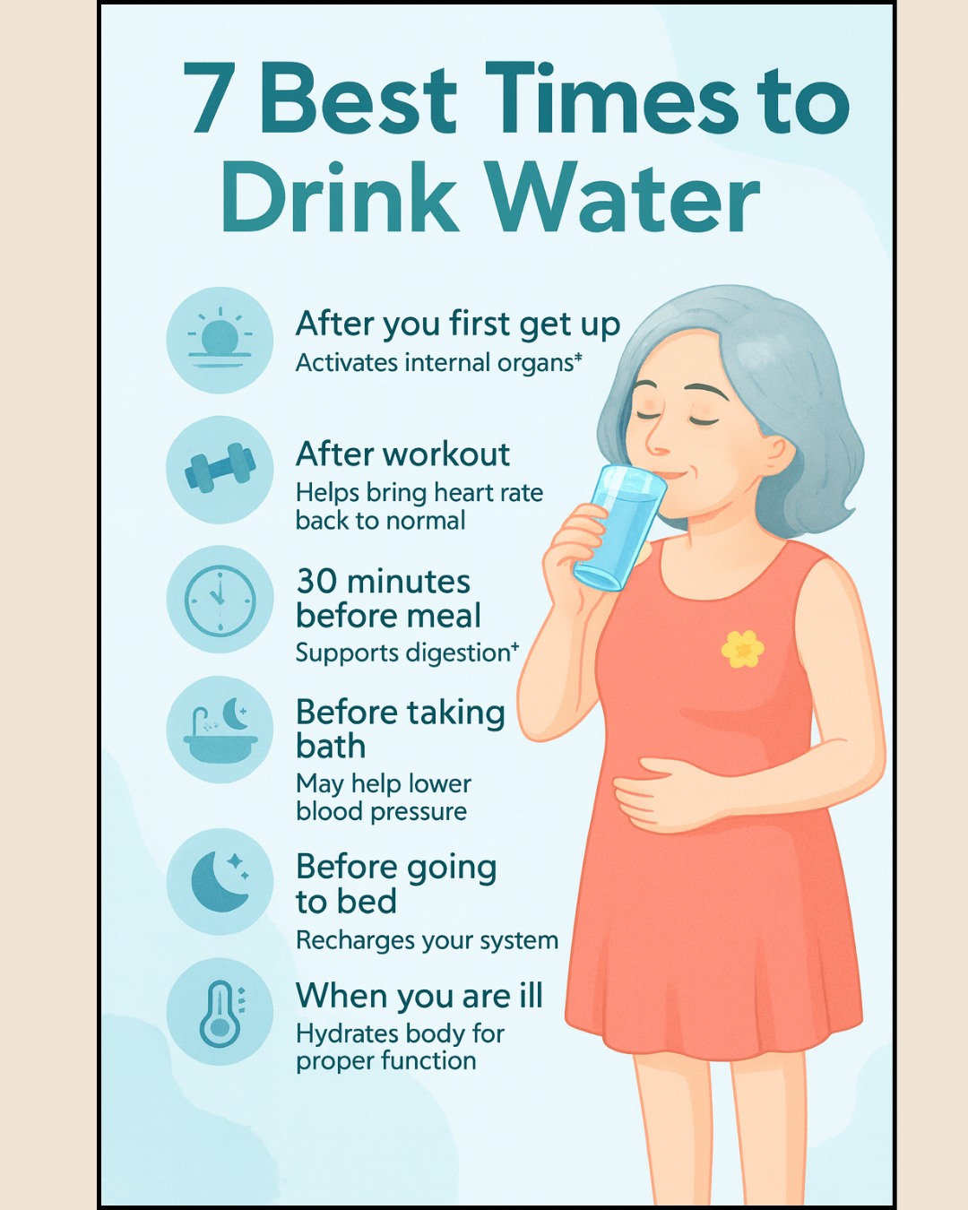 can water help lower bac 💧 Did you know timing your intake make hydration more effective? Here are the 7 best times to drink water and why they matter: • After you first get up Vitamin B12 is essential Energy & Metabolic Variant:5ml
