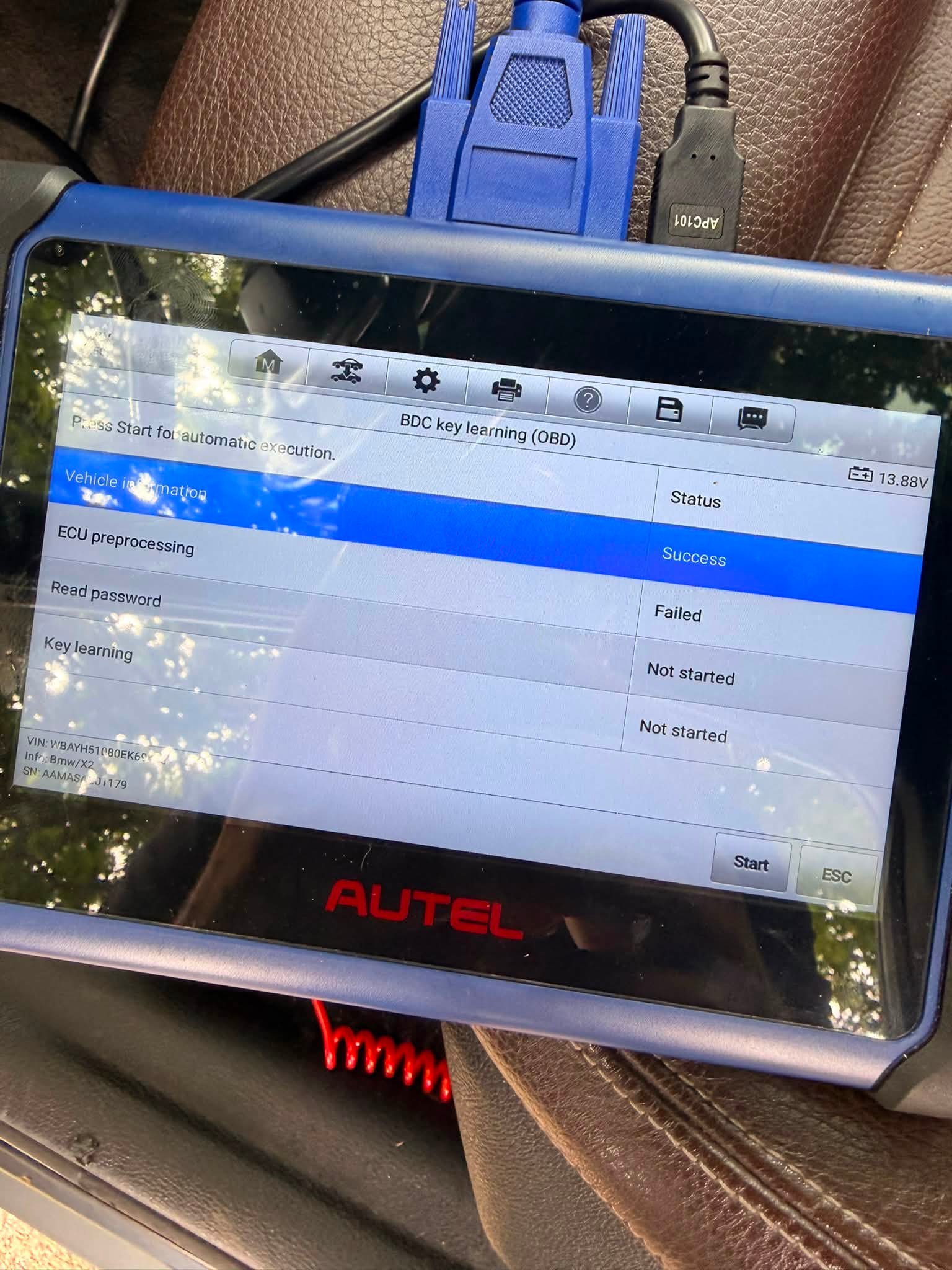 Can MK808 read injector feedback values on Nissan diesel?