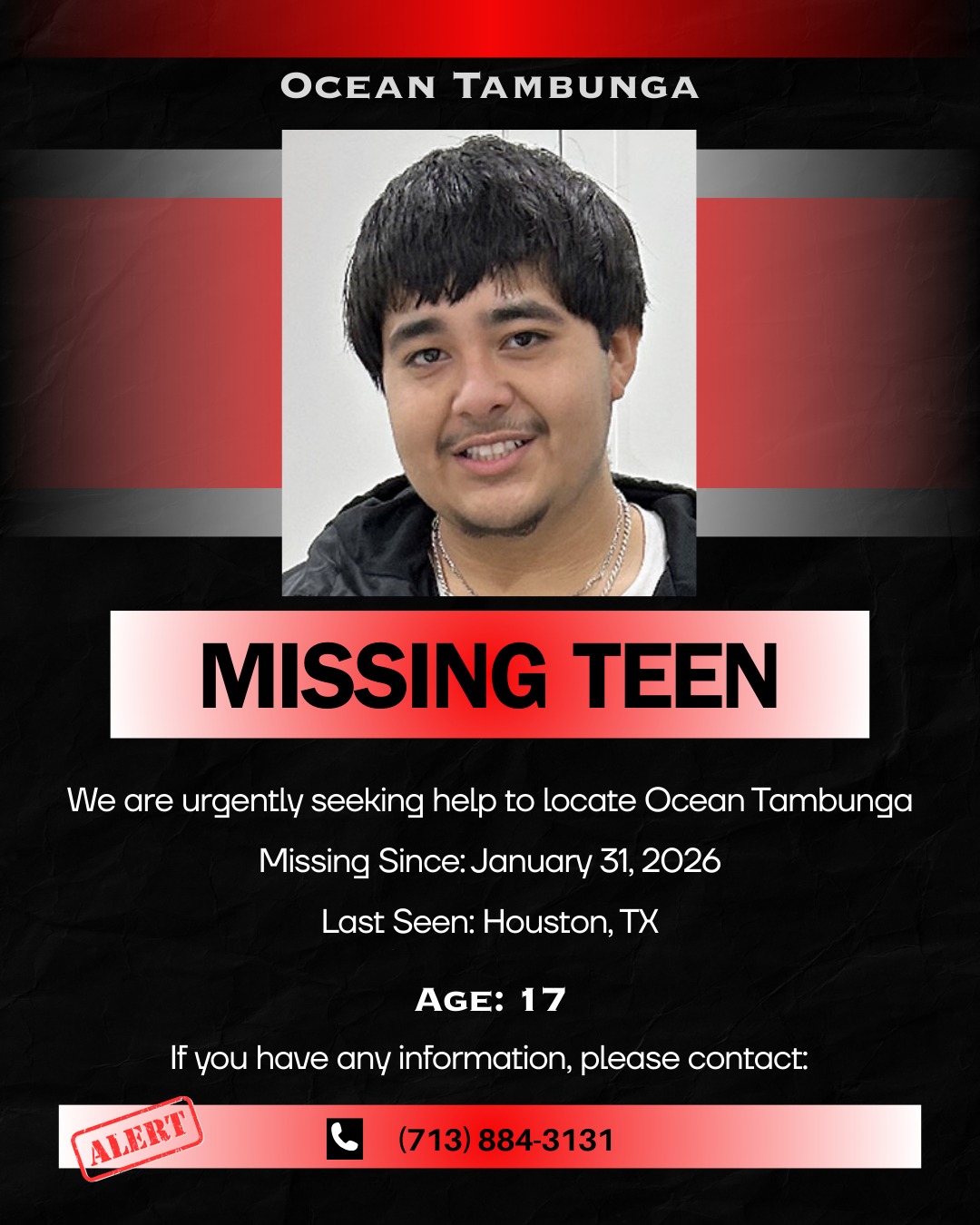 MissingInusa - 💔 Missing TEEN Alert, Ocean Tambunga,... | Facebook