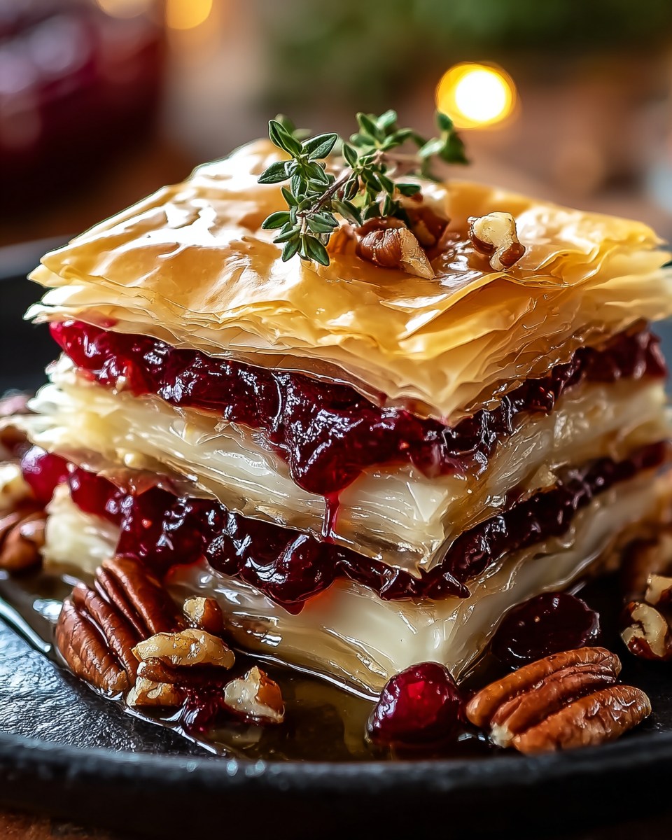 Timeless - Golden Phyllo Stacks with Brie, Cranberry & Pecans 🧀🍒 ...