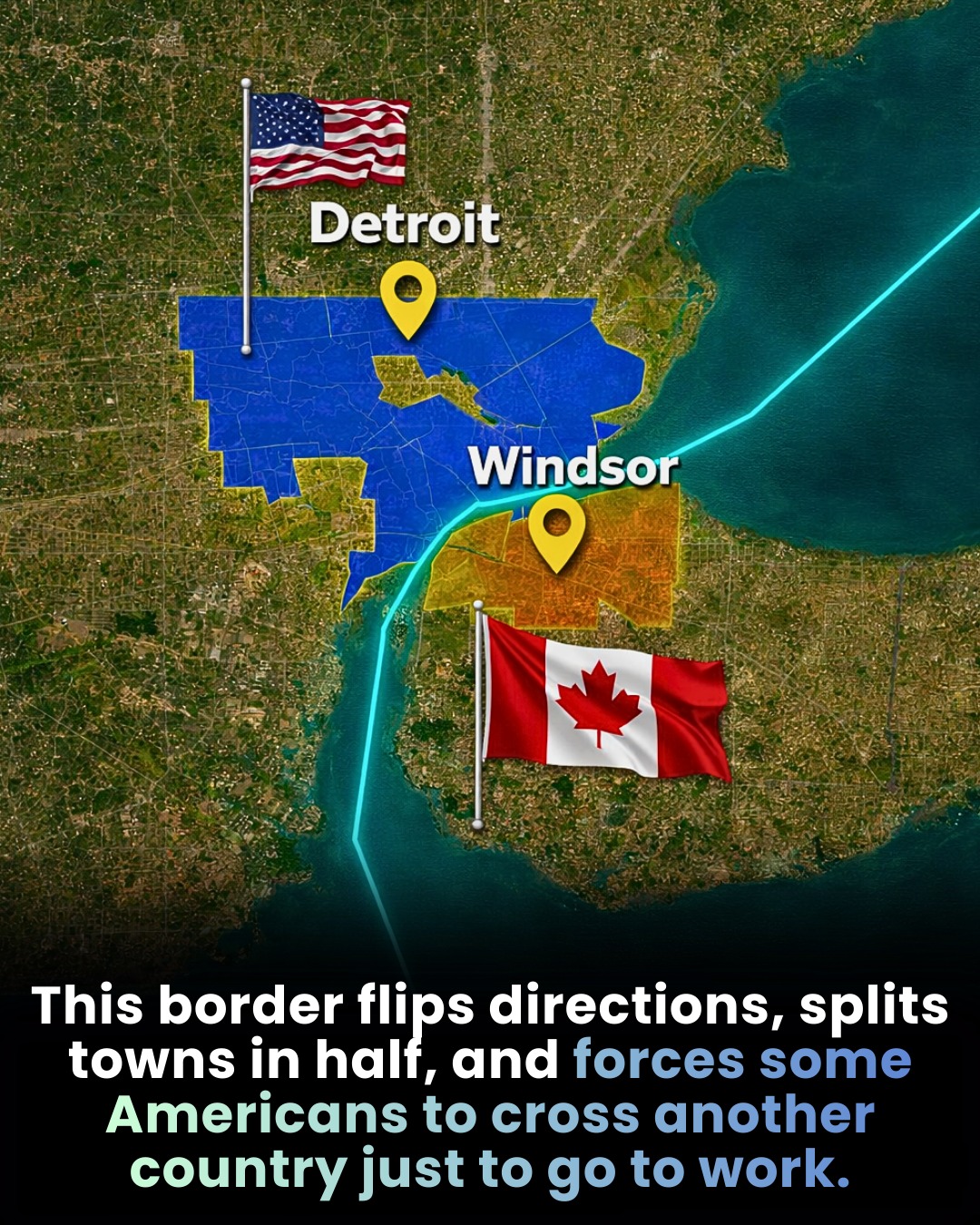 The broken map - The border between the United States and... | Facebook