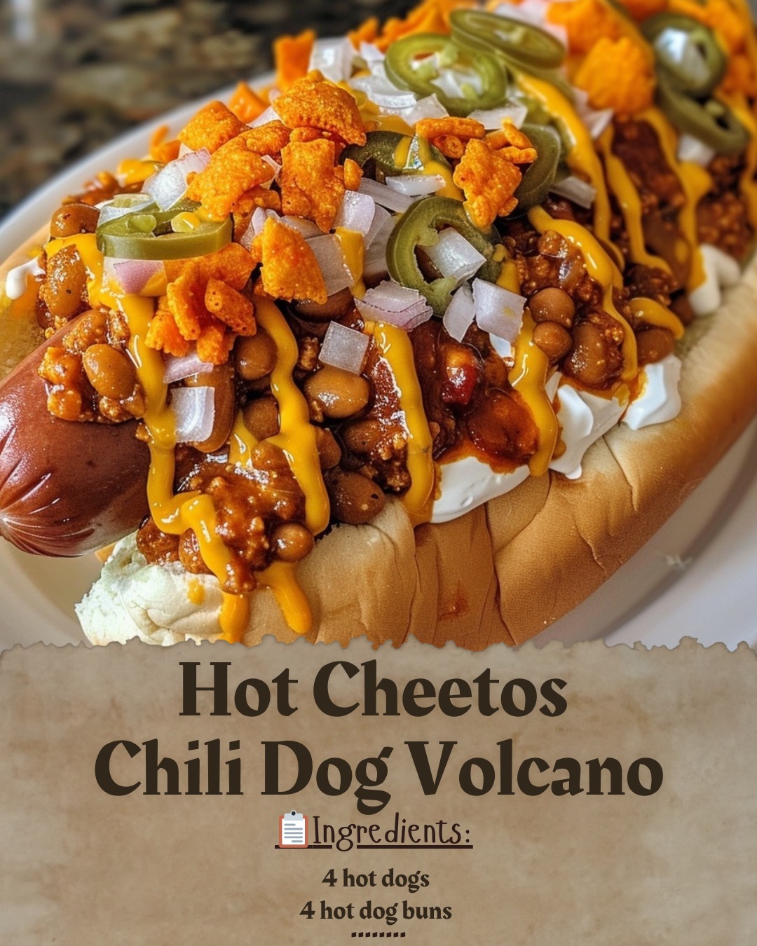 Crenn Recipes - 🌭 Hot Cheetos Chili Dog Volcano... | Facebook