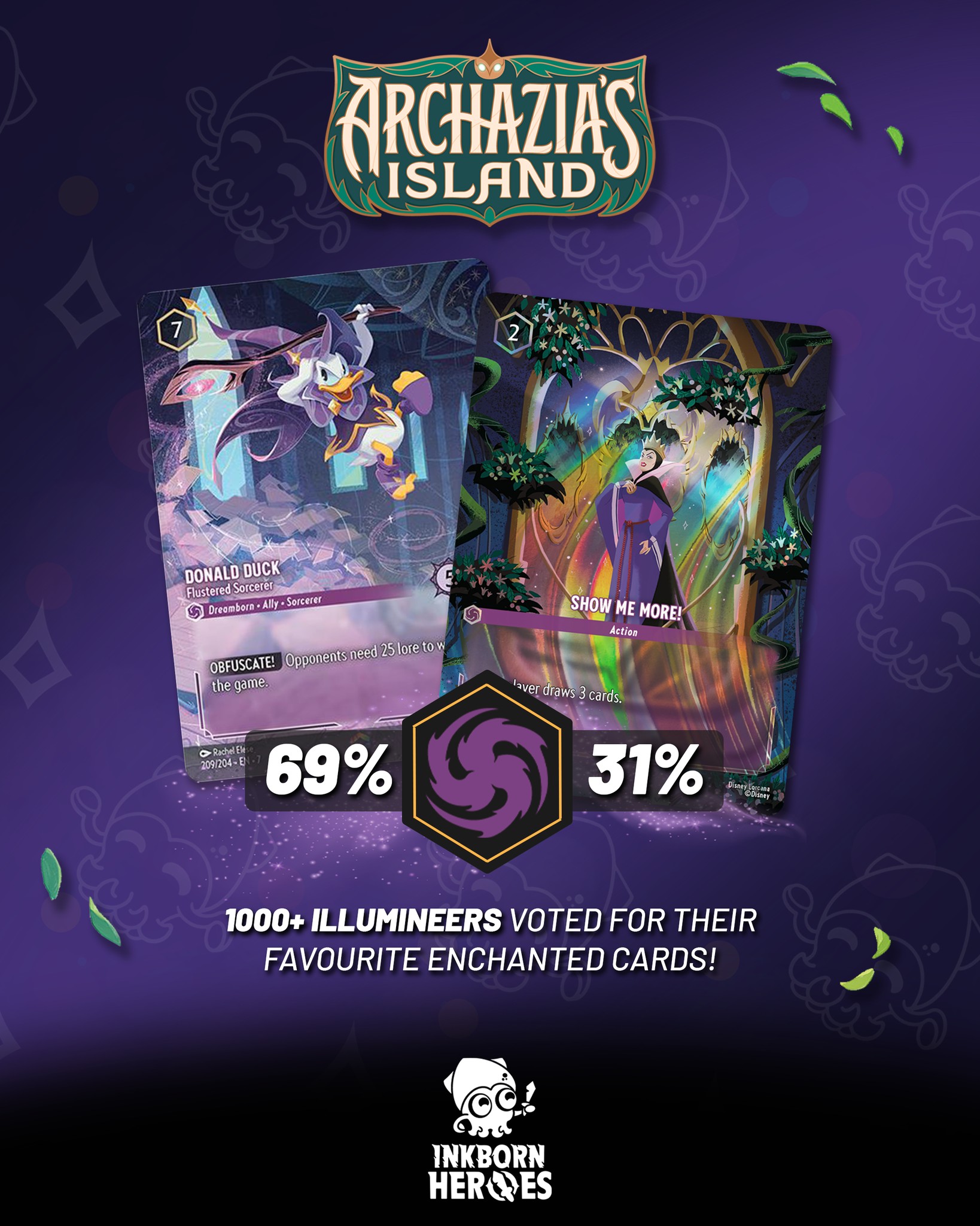 lorcana archazia's island enchanted cards - - All is Found (Enchanted) whenever one of your Illusion characters is banished Disney Lorcana TCG Archazia's Island