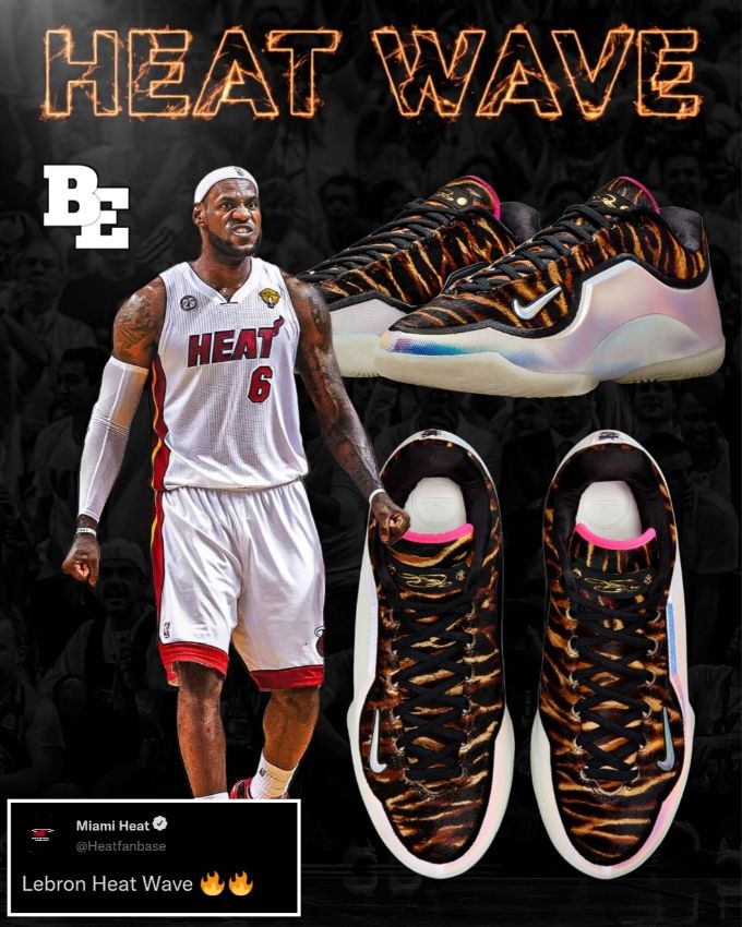 Here's an official look at the Nike LeBron 23 “Heat Wave” inspired