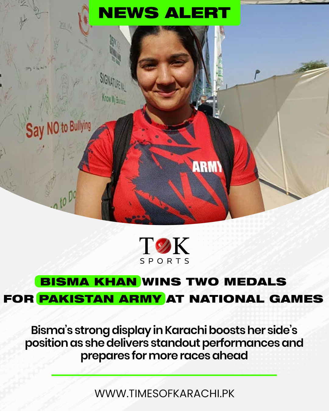 TOK Sports - Pakistan Army swimmer Bisma Khan delivered an... | Facebook