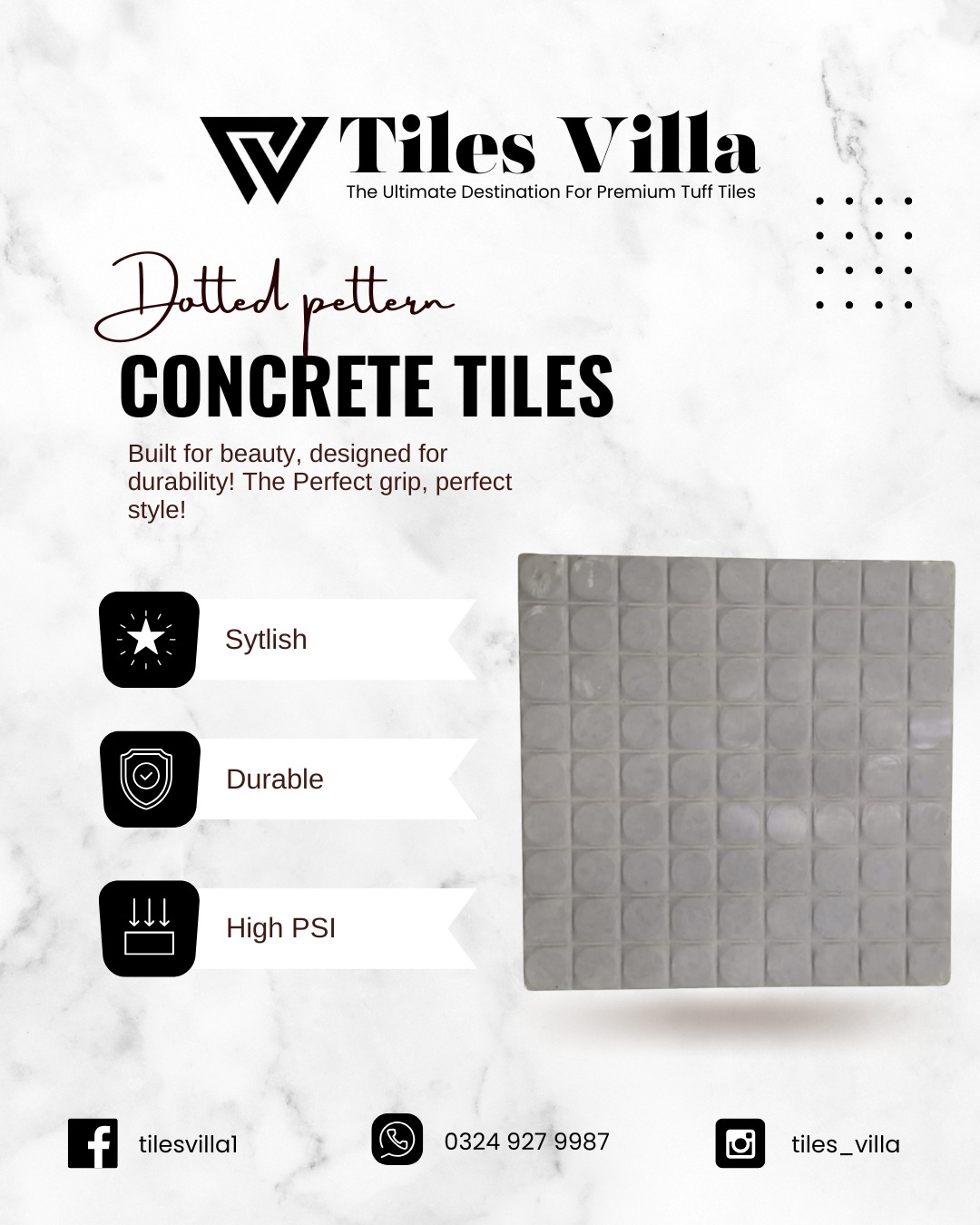 Tiles - Say goodbye to slips and hello to style! ⚡ Our Dotted-Pattern ...