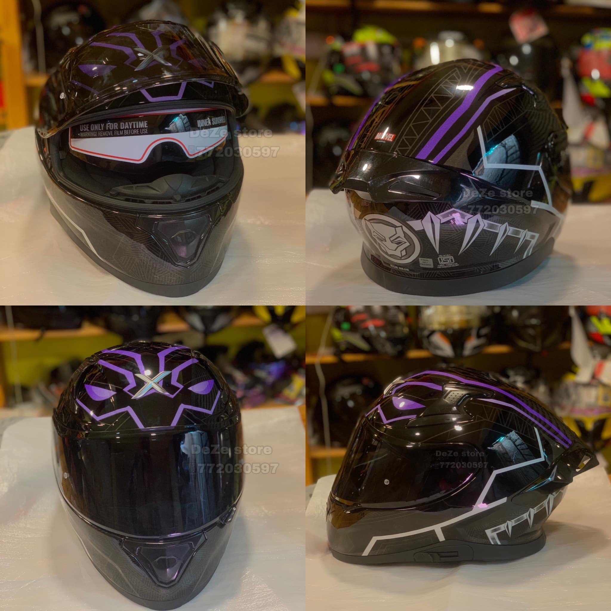 black panther motorcycle helmet philippines Helmet- Civil War Version  Nikko Industries Even the guardian of Wakanda needs to make sure to wear protective gear when riding into action HJC Helmets - RPHA 70