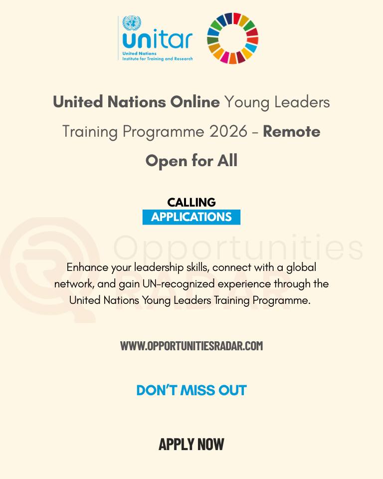 Opportunities - UN Online Young Leaders Training Programme 2026 ...