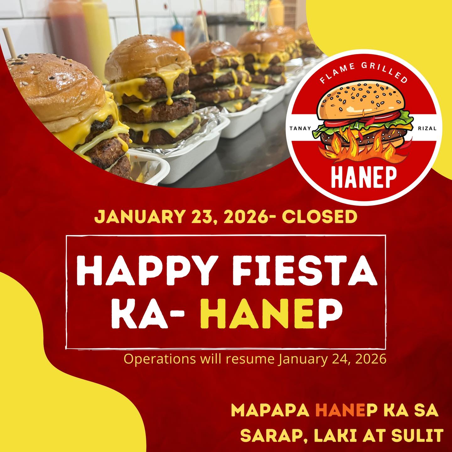 HANEP Flame Grilled Burgers | Tanay