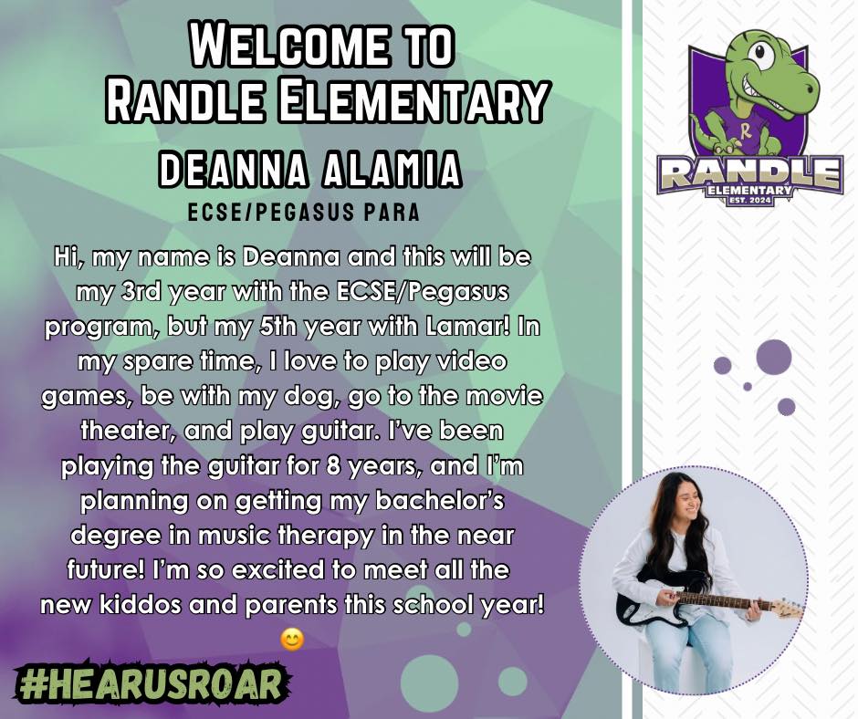 Randle - Our staff intros and bios CONTINUE! GUESS WHO…absolutely ...