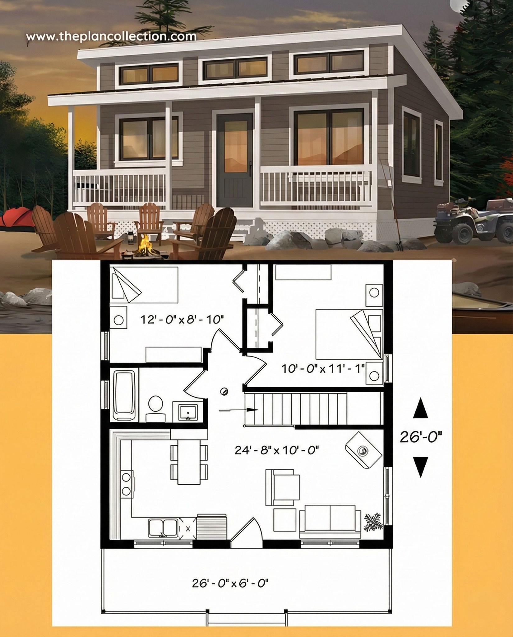 quintymirjam - a modern, compact cabin design, combining a 3D ...