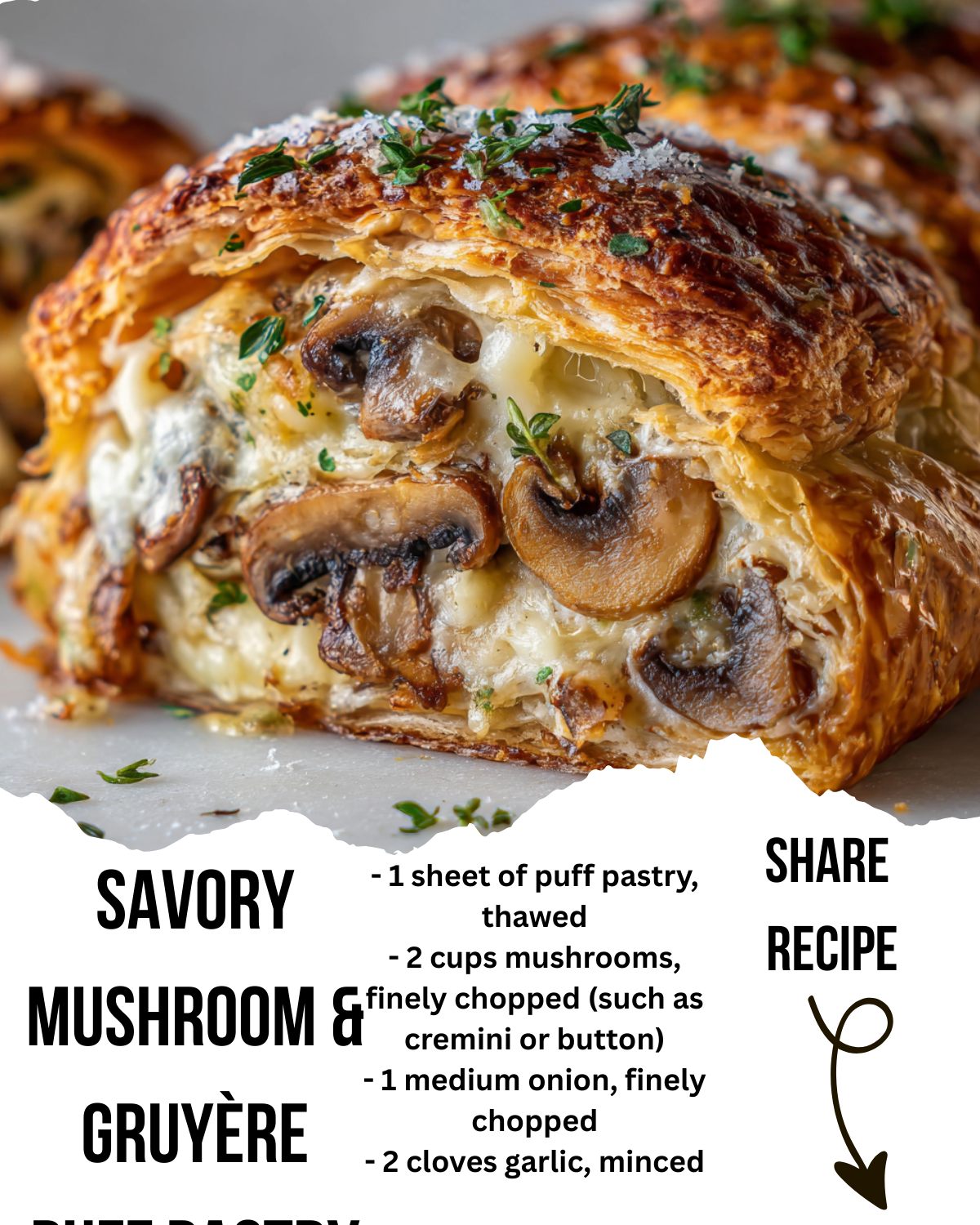 Food realm recipes | This Savory Mushroom & Gruyère Puff Pastry Braid ...