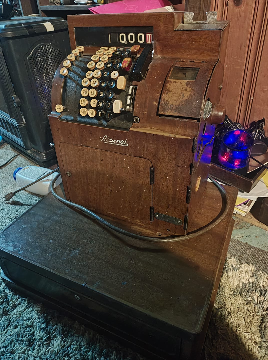 Is $299 a fair price for a vintage cash register with issues?