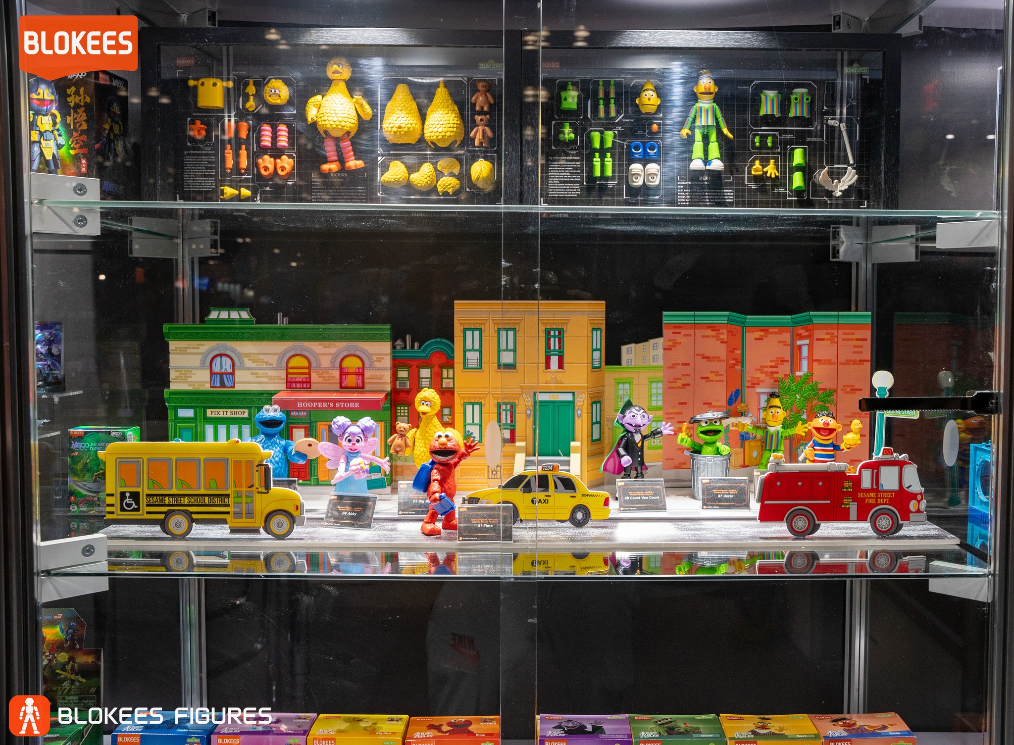 Figure Action Blokees Sesame Street: Ernie, Bert, Oscar, Count Von Count, Modello Animator Doll 2025