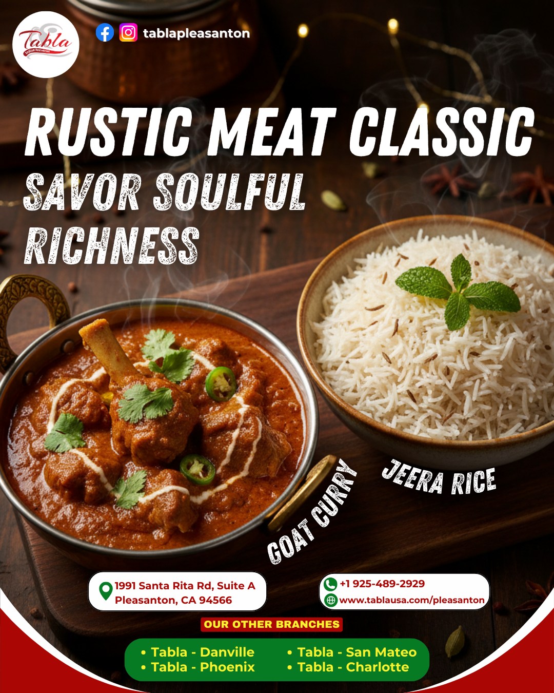 Tabla - 🌟 Lux Veg Delight 🌟 🥘 Paneer Butter Masala 🥦 Gobi Manchurian 🫓 ...