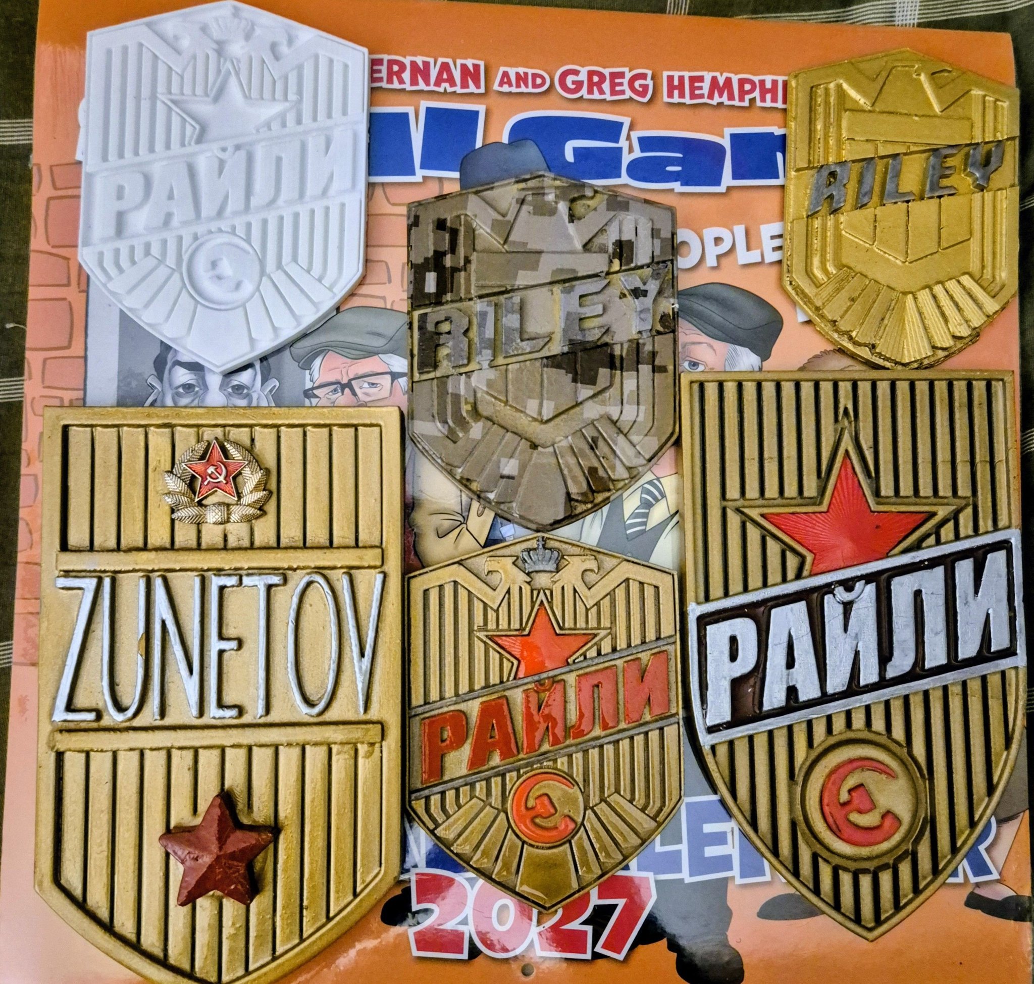 Various styles of Judge Badges. That I have put my own slant on