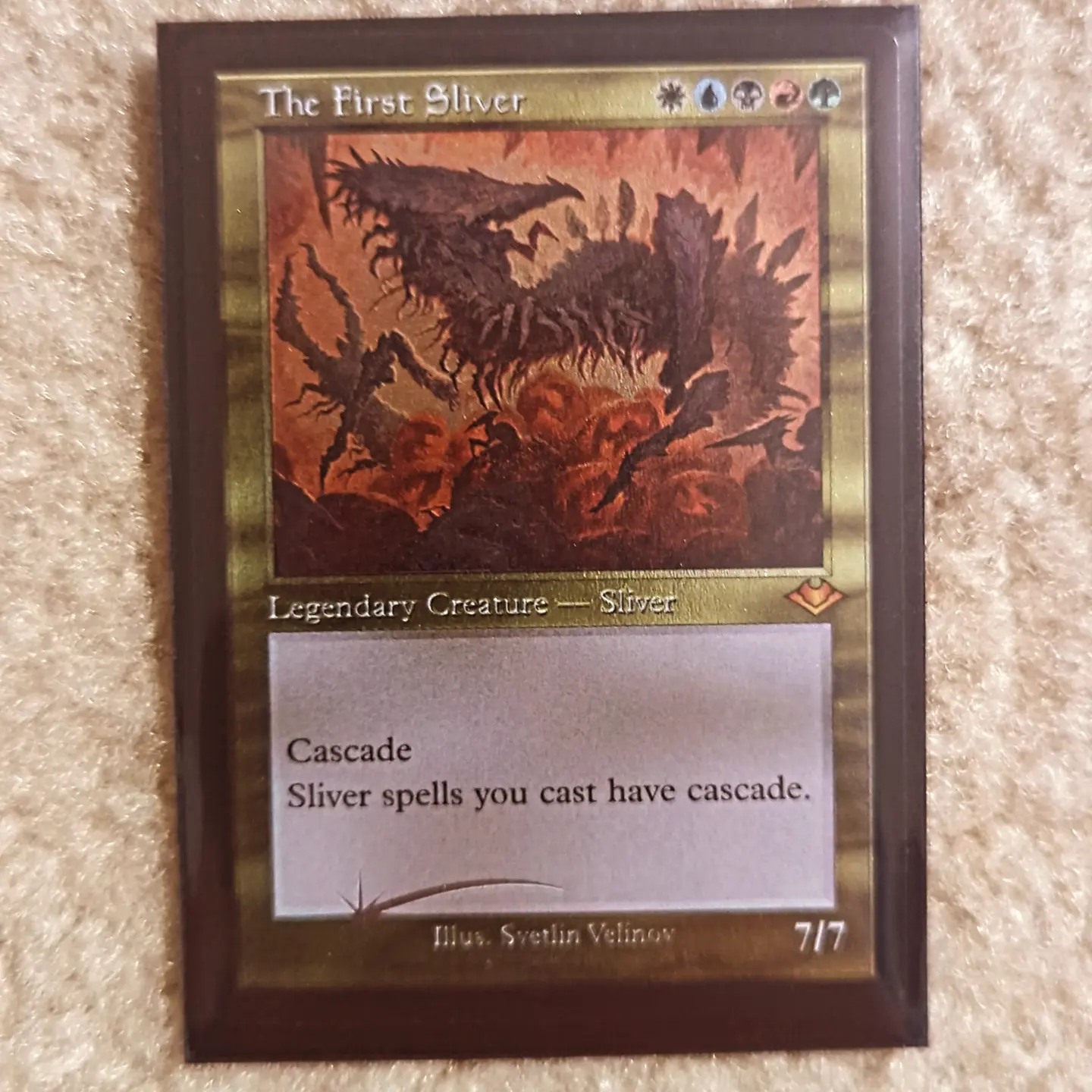 mtg sliver card sleeves Commander Masters Silver Gravemother Standard Deck Protector Sleeves  (100ct) for Magic: The Gathering