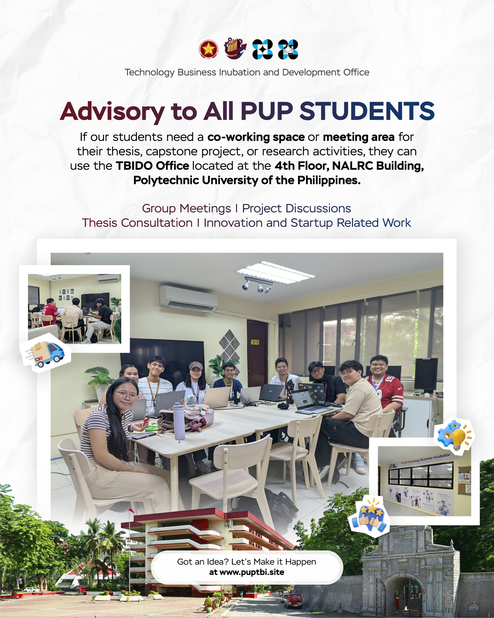 PUP - 📢 Advisory to All PUP Students If students need a co-working ...