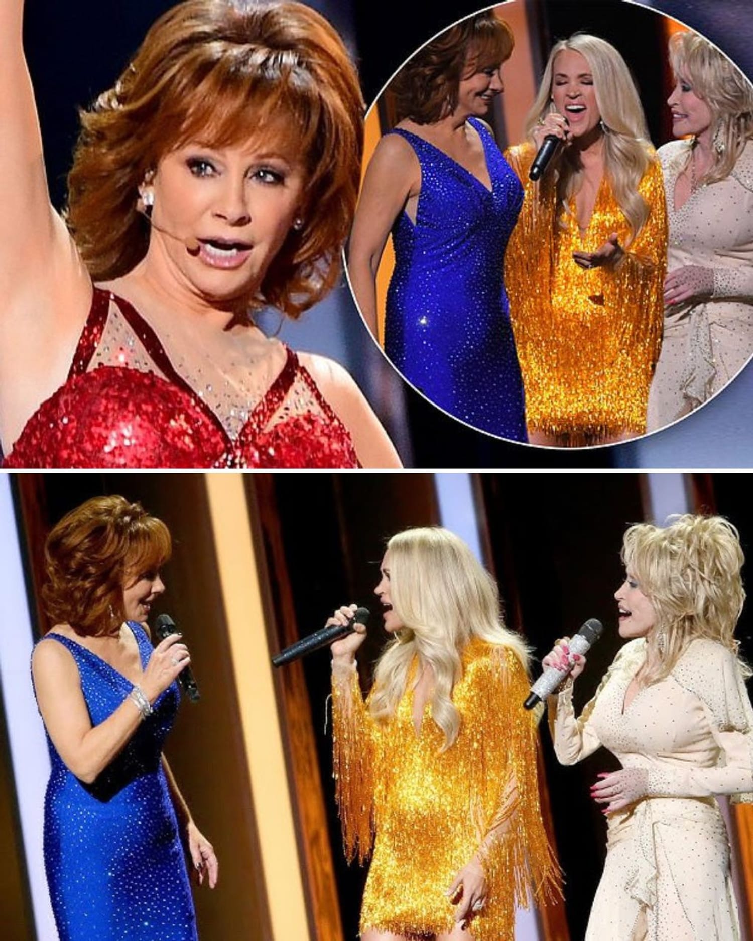 reba mcentire transparent lace dress Reba McEntire Does See-through Fashion in Cavalli at ACM Awards 2024