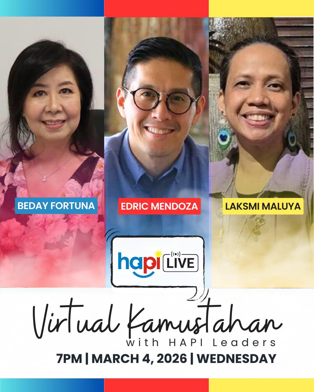Homeschool - Join us for a virtual Kamustahan with HAPI Leaders ...