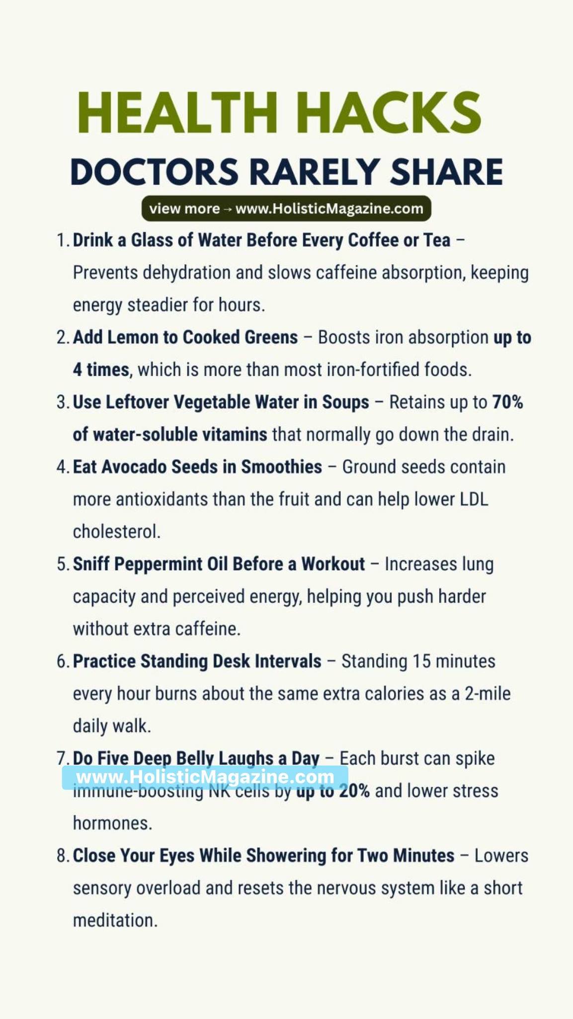 Holistic - Quick Health Facts You Didn’t Know #holisticmagazine | Facebook