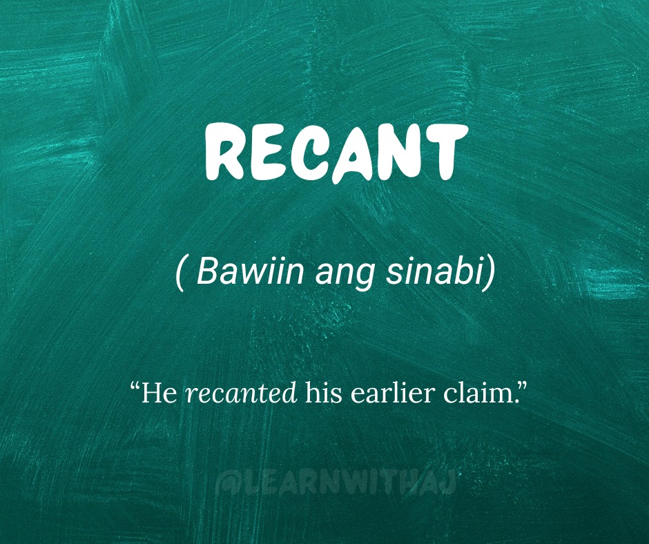 Learn With Aj - English Vocabulary and Their Exact Tagalog... | Facebook