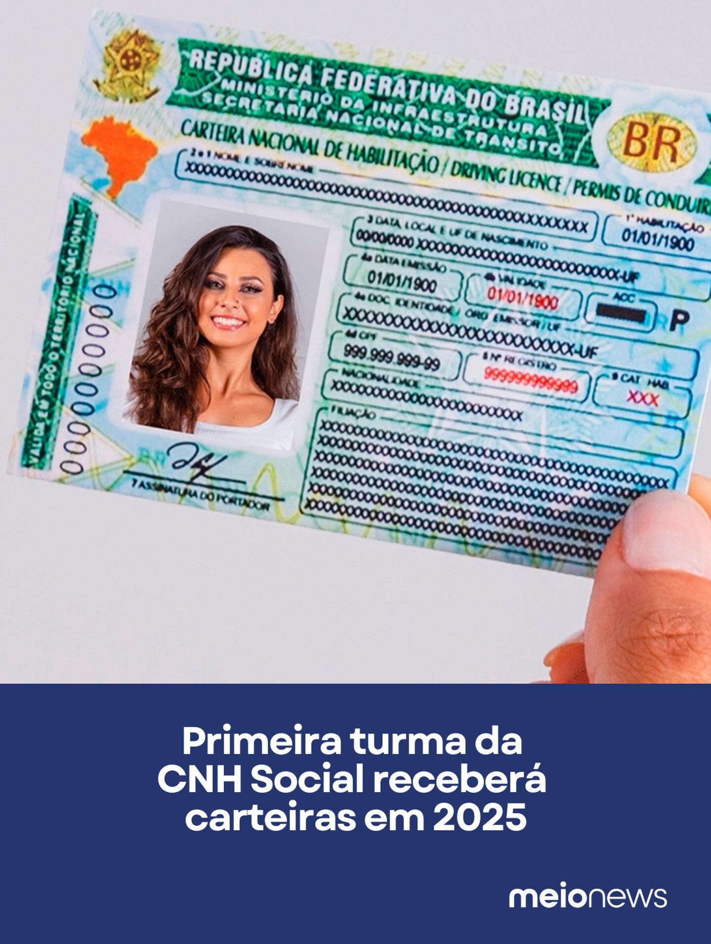 Meio - 🪪 CNH SOCIAL | As primeiras Carteiras Nacionais de Habilitação ...