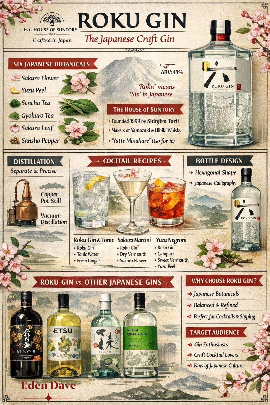 Eden - 🍸 Roku Gin: A Masterpiece of Japanese Craftsmanship 🌸 1 ...