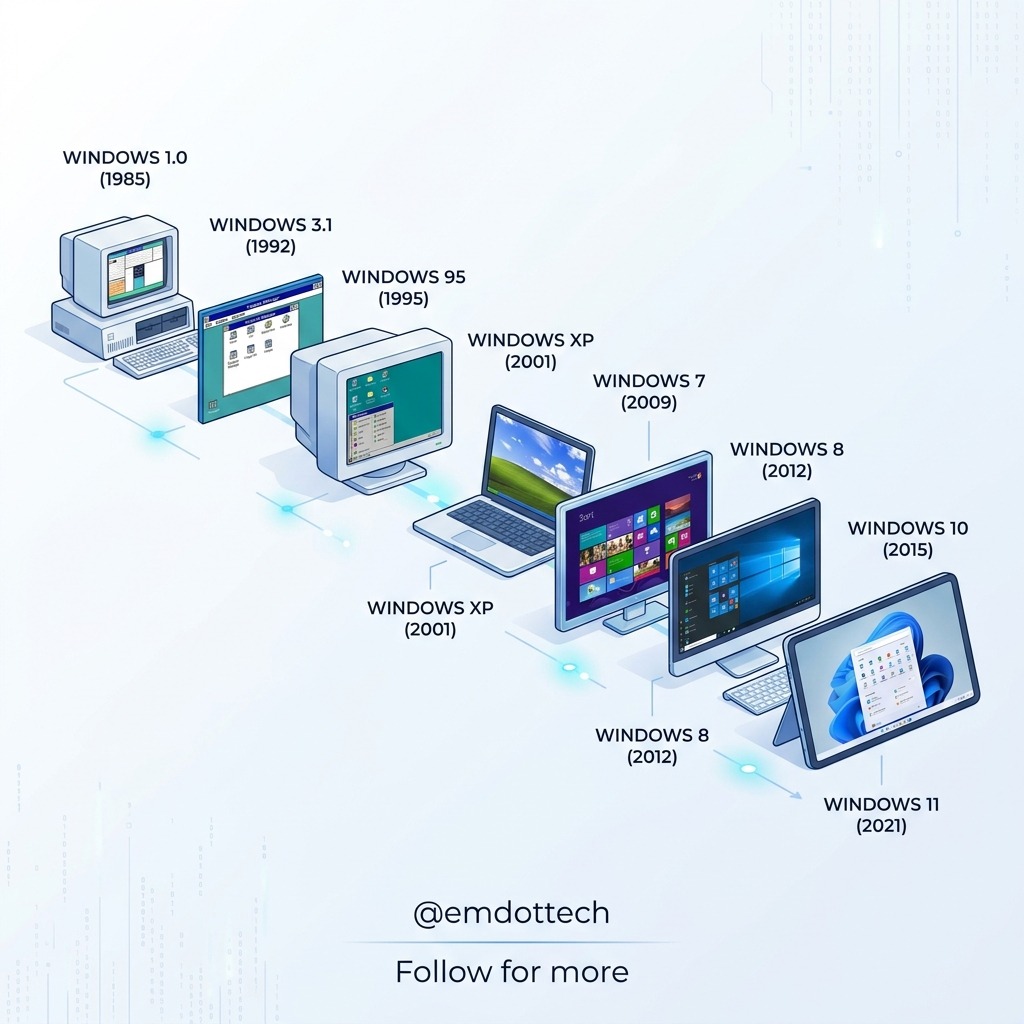 💻 WINDOWS BATTLE From the legendary Windows XP to the sleek