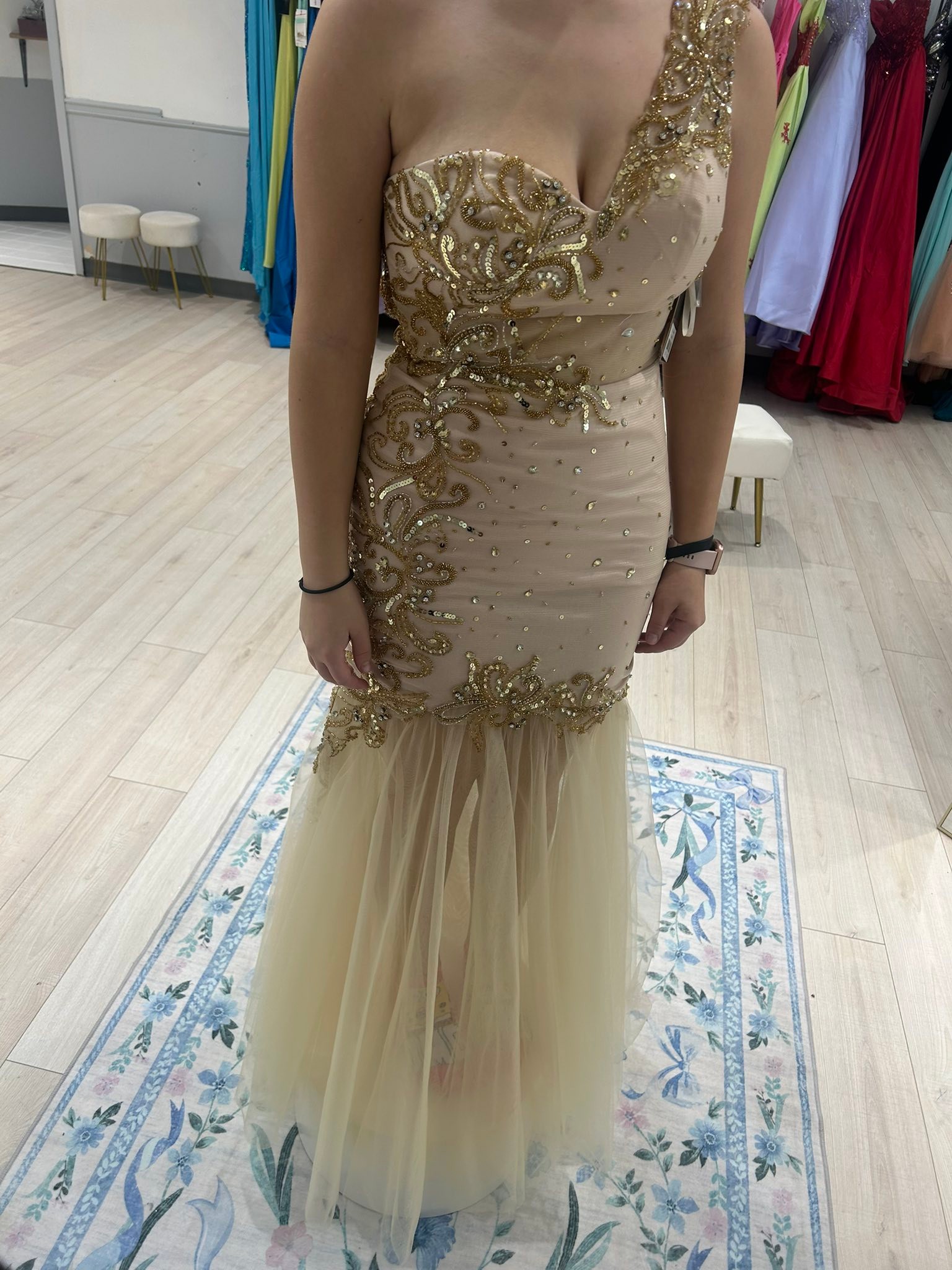 open lace back dress ASHLEYlauren Style 12222