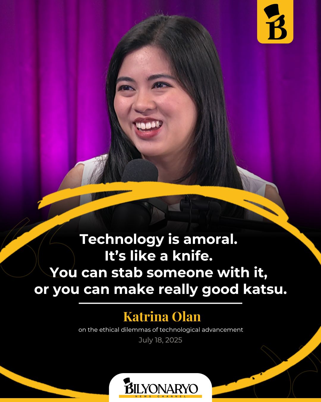 TECH IS NEITHER GOOD NOR... - Bilyonaryo News Channel | Facebook