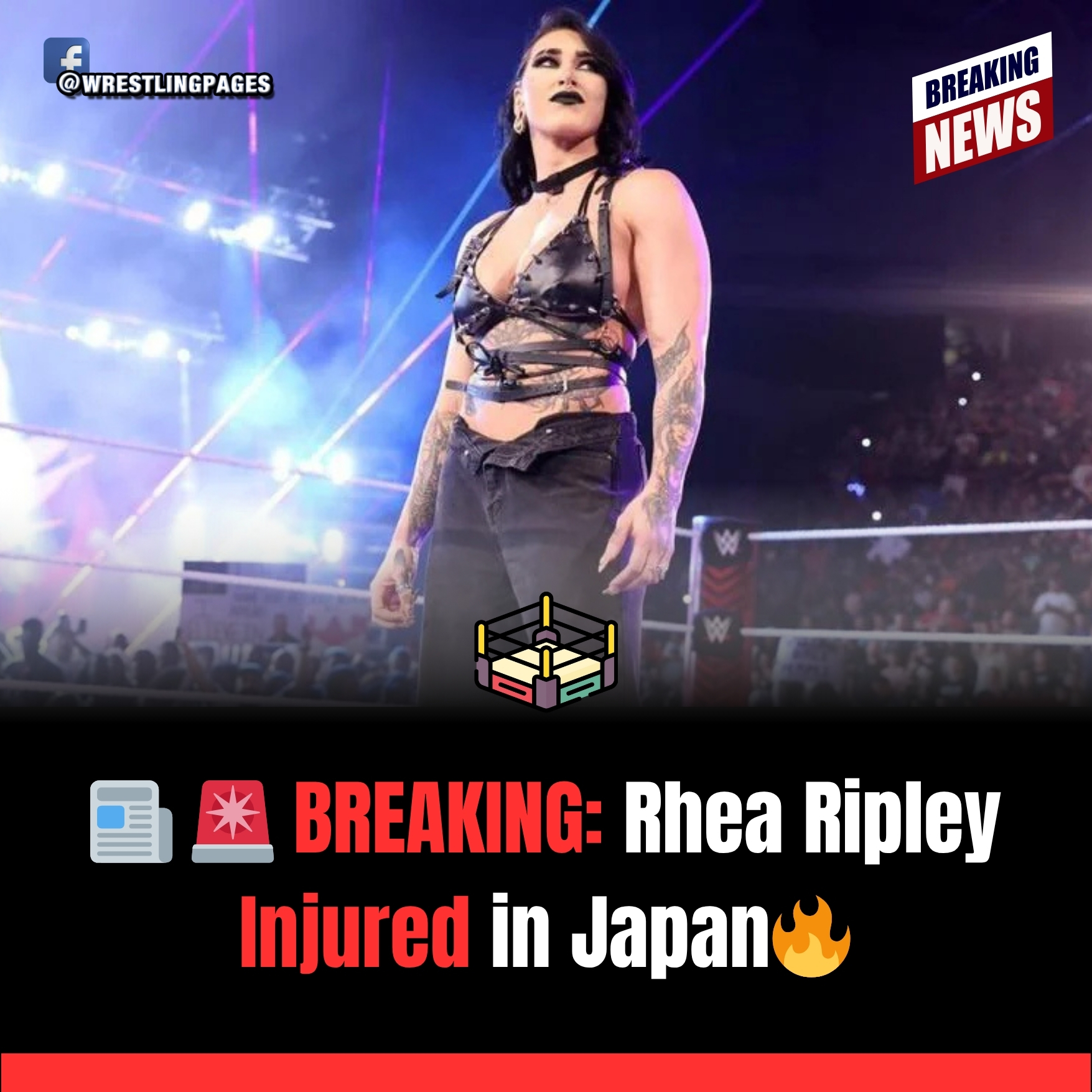 WWE - 🚨 BREAKING: Rhea Ripley Injured in Japan WWE confirms that Rhea ...