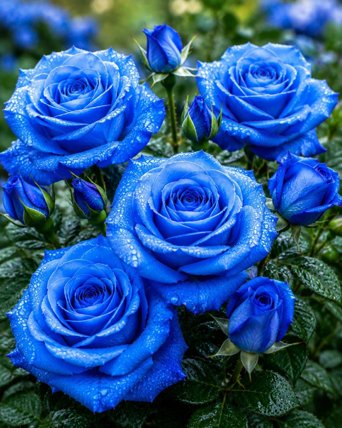 Kaiser and blue roses 🌹 💙