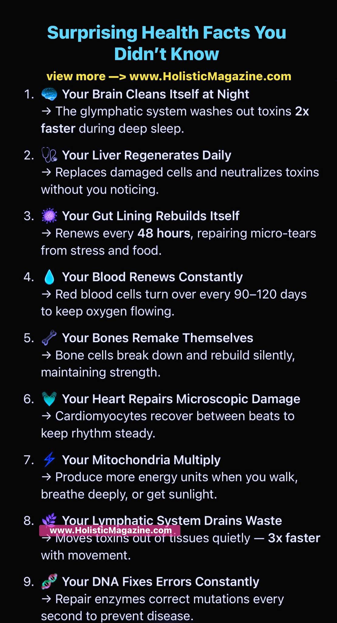 Holistic - Surprising Health Facts You Didn’t Know 🧠 #holisticmagazine ...