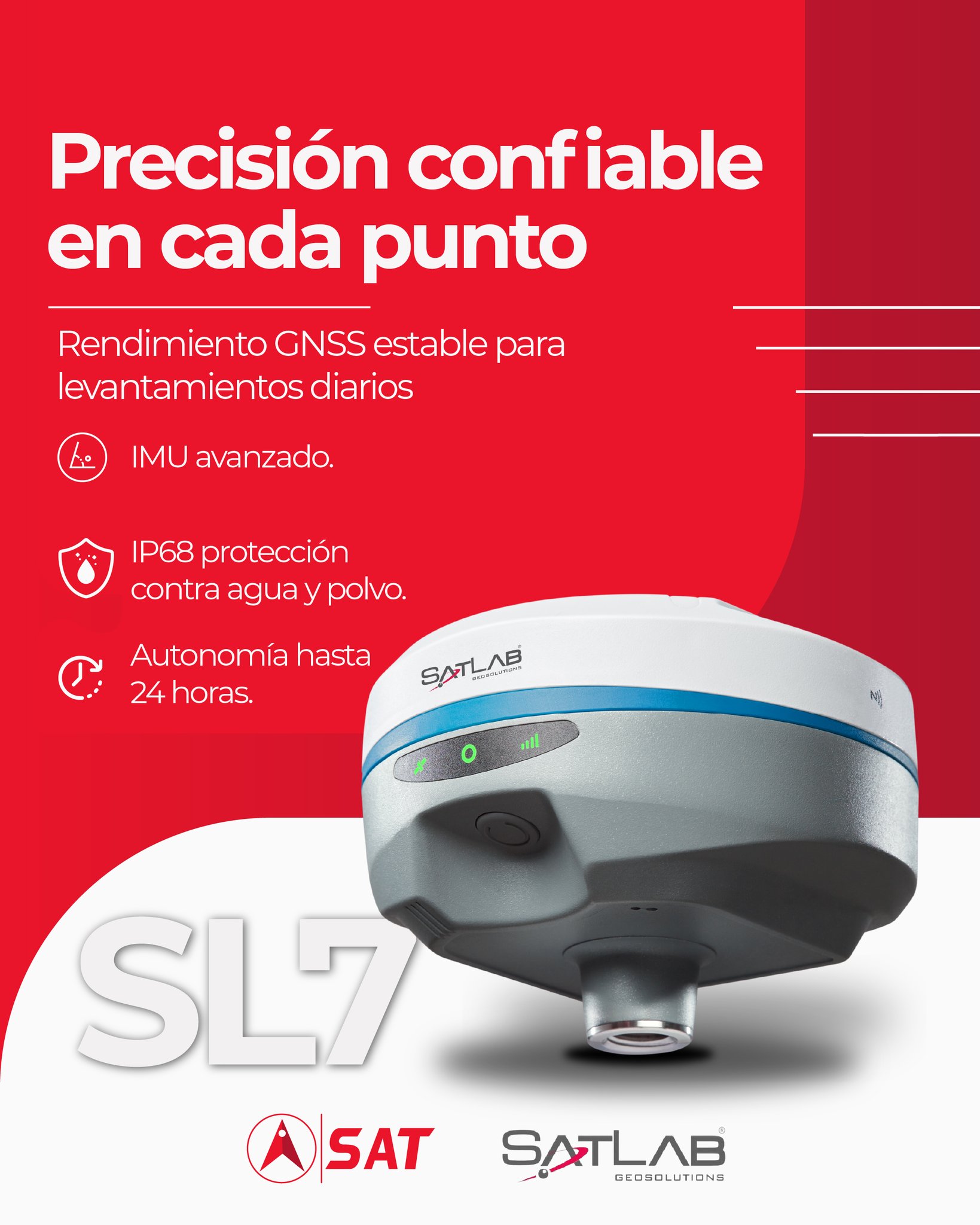 SAT - Potencia tu precisión con el SatLab SL7: 1408 canales, IMU ...