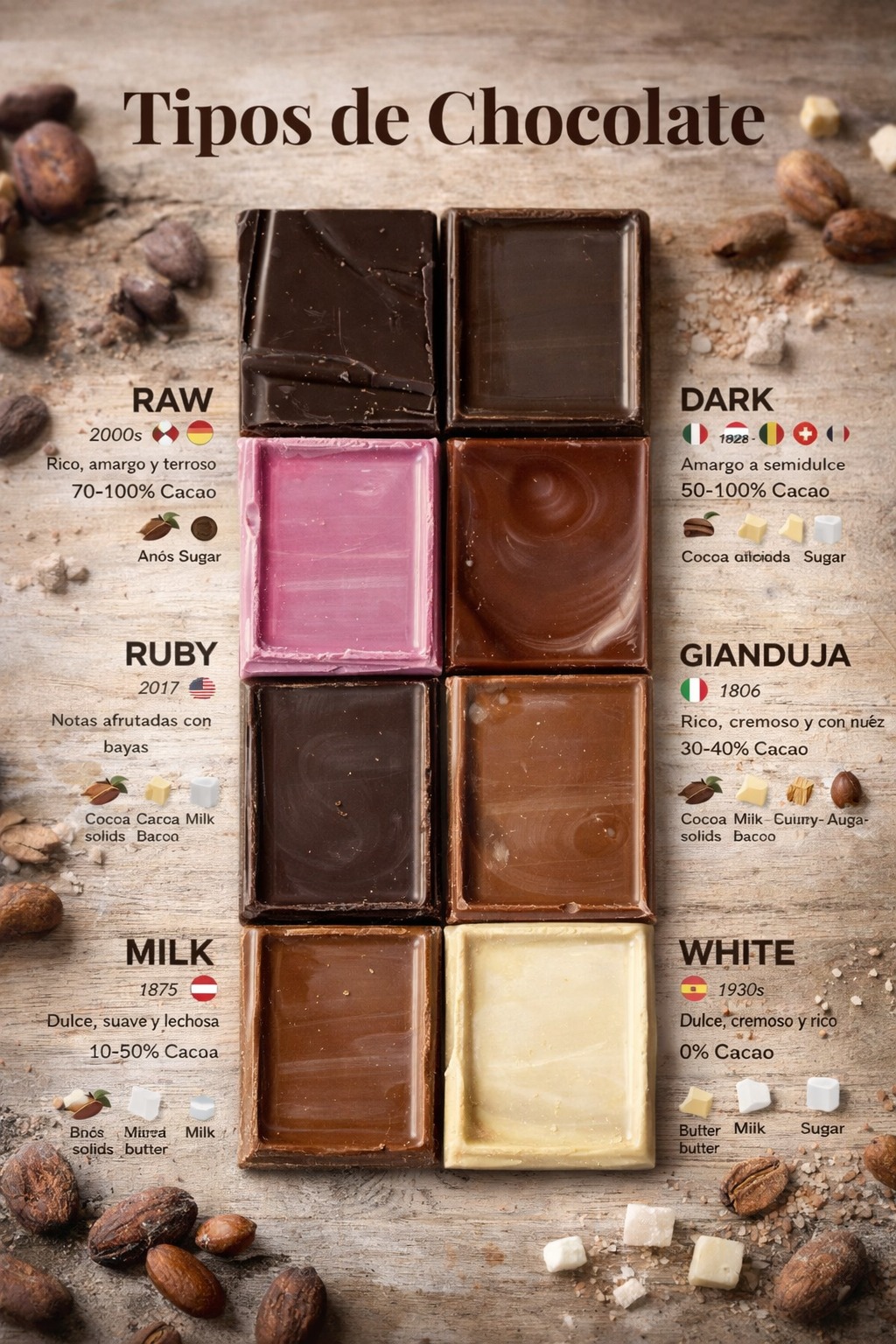 🍫 Tipos de chocolate que debes... - Recetas de comida sana | Facebook