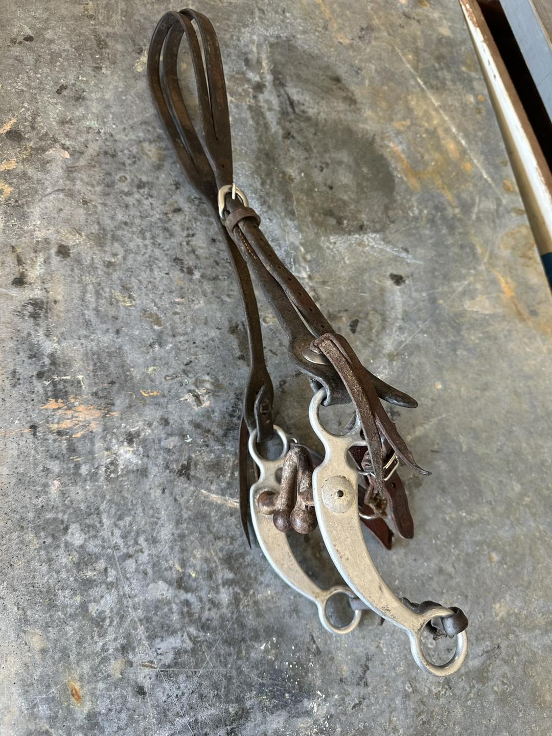 Rênes Western Vintage Dennis Moreland Cowboy Tack En Cuir Brut (Romel) - NATURAL - Fabriqué Aux USA