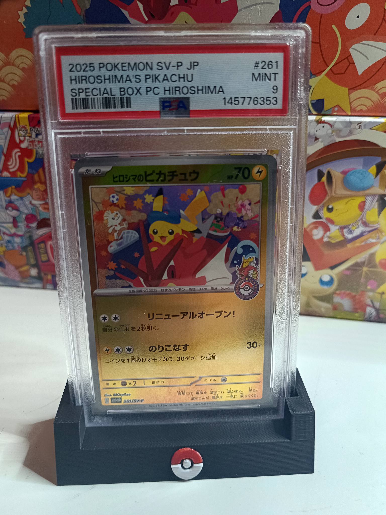 3 Pikachu promo kort psa9 sælges kun samlet med æsker som høre til 