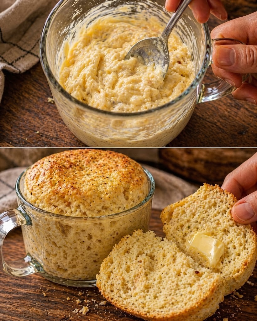 90-second zero-carb mug bread recipe with 3 ingredients