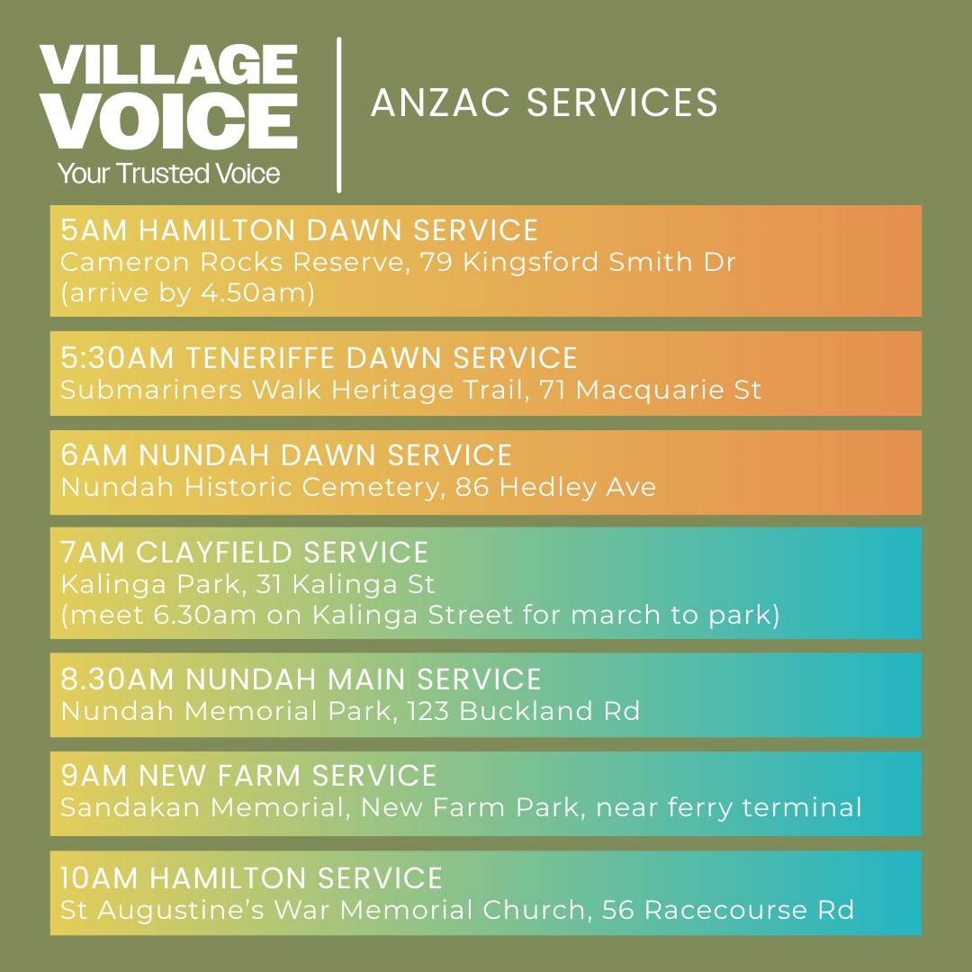 Village - 🎺 ANZAC Day Services 🎺 🌅 5am Hamilton Dawn Service at Cameron ...
