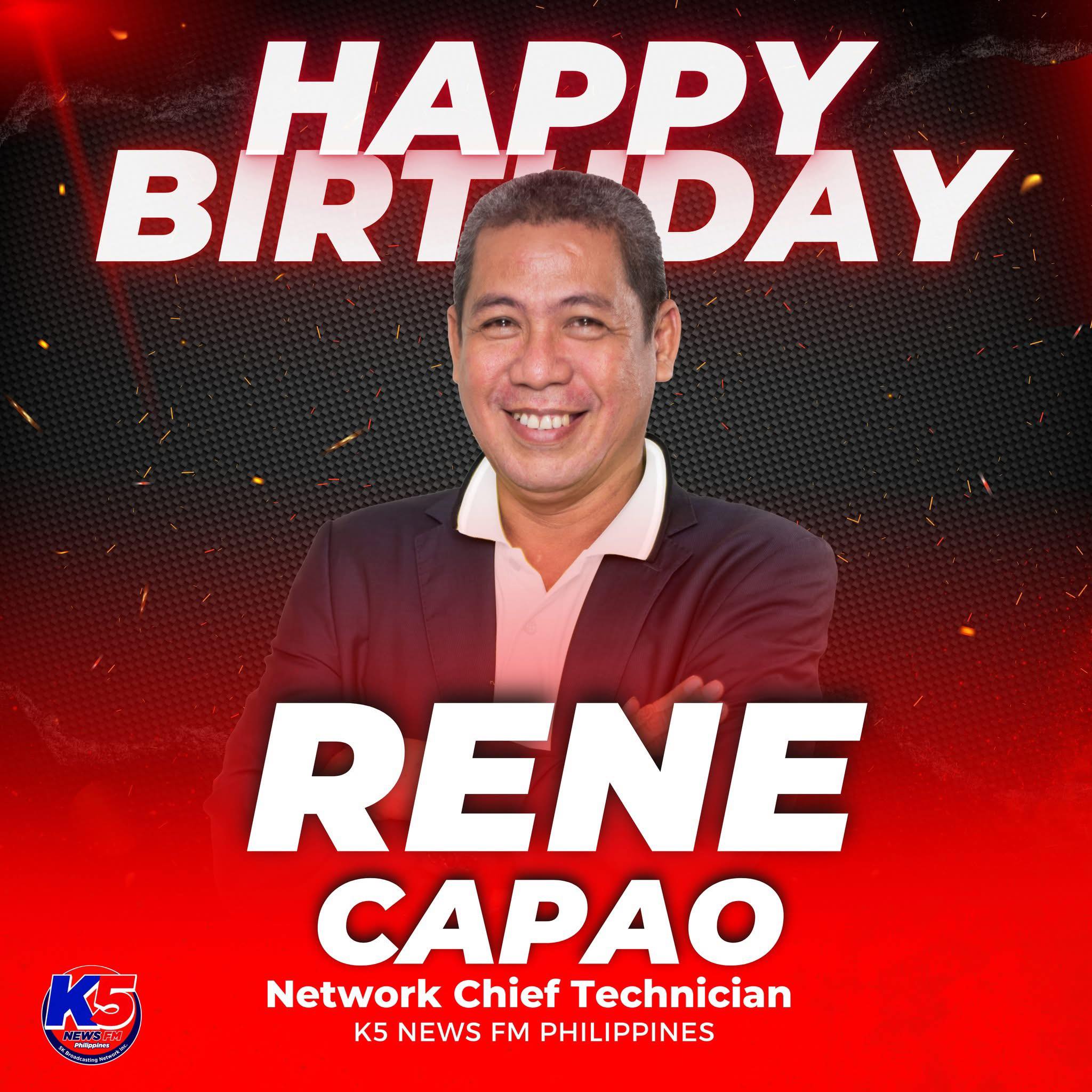 Happy Birthday, Sir Rene! 🥳 - K5 News FM Kabankalan 102.9 | Facebook