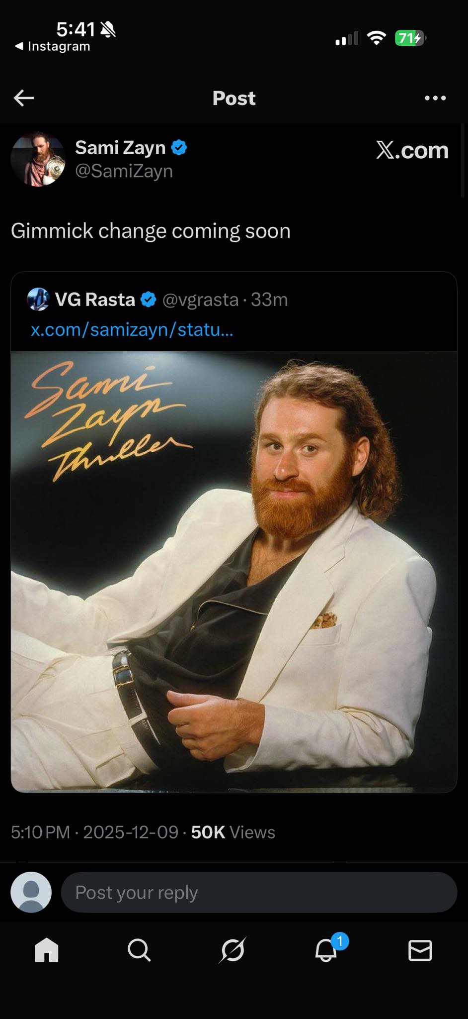 Shawn - Sami Zayn turning into Sami Jackson 😂 | Facebook