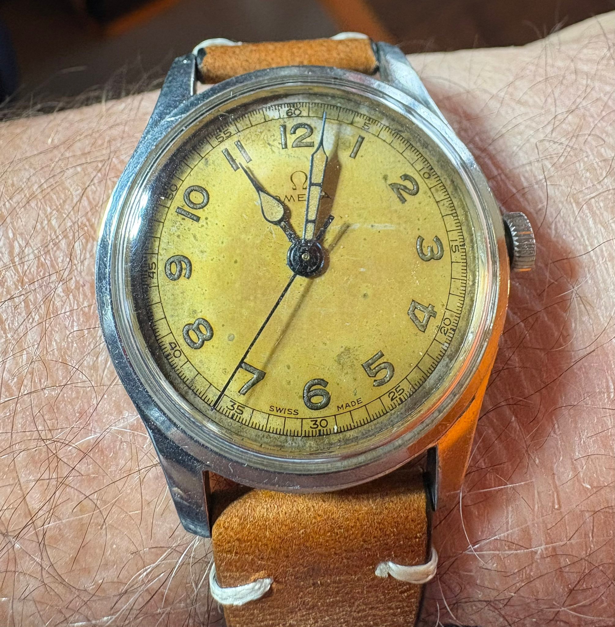 I just added this 1944 Omega 30T2 SC. The case back is stamped
