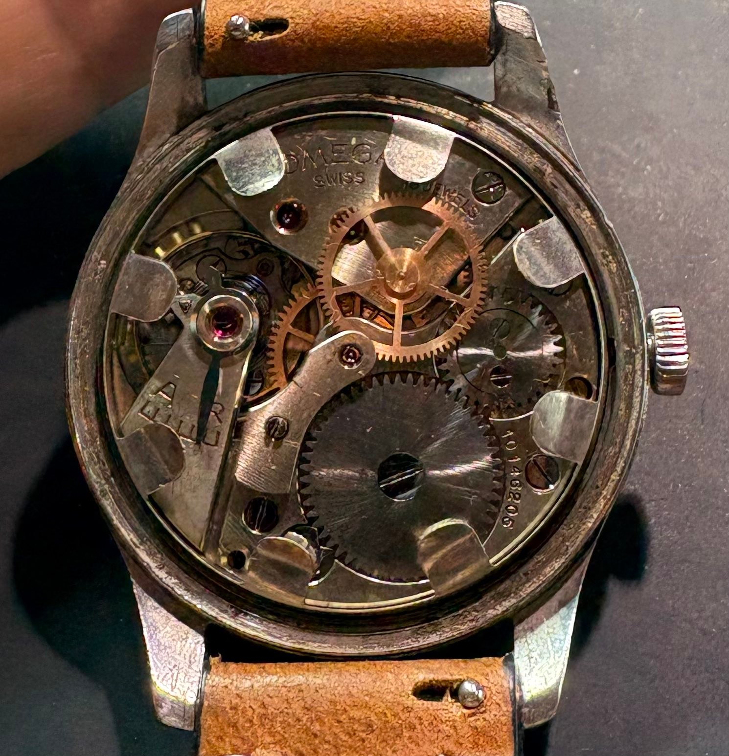 I just added this 1944 Omega 30T2 SC. The case back is stamped