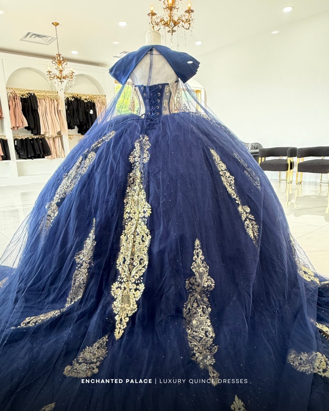 fancy royal blue dresses ✨ Some classics never go out of style… 💙 A princess silhouette, timeless blue, and the sparkle of delicate embellishments come together in a gown made to radiate elegance. The perfect choice SIZE:Ted Size 3 (UK 12/US 8)