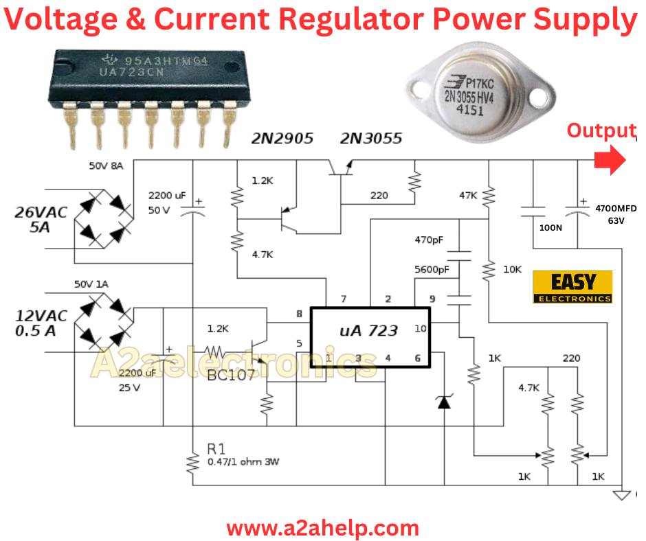 A2aelectronics - Voltage & Current Regulator Power Supply # ...