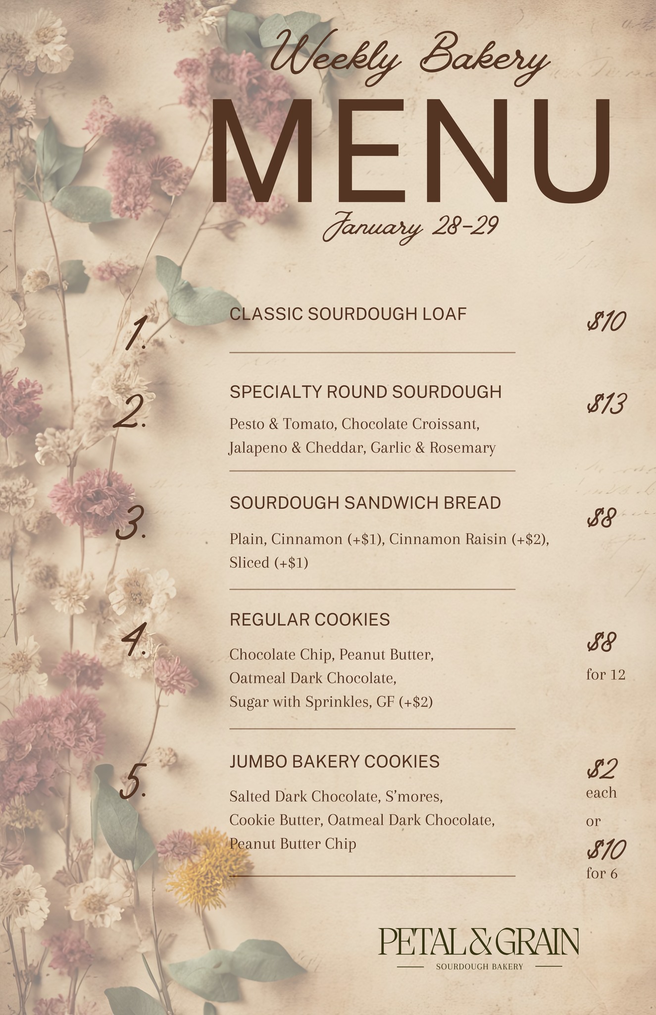 Petal - The menu is officially LIVE! 🤍 Here’s what’s available for this ...