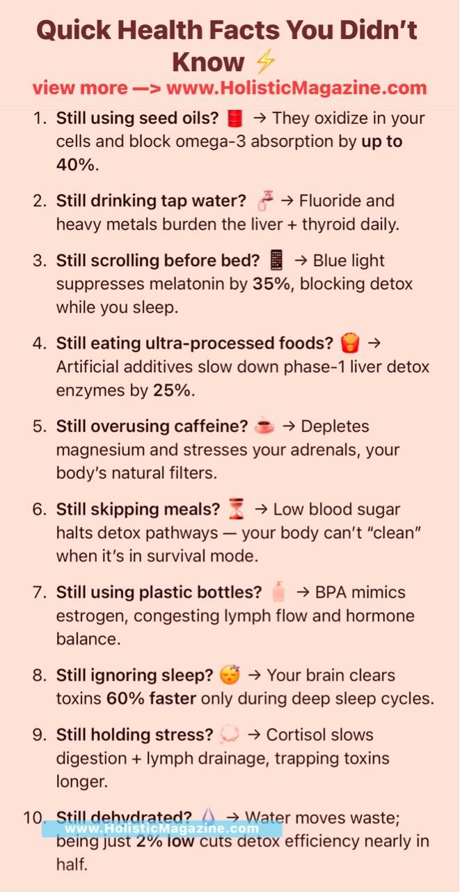 Holistic - Quick Health Facts You Didn’t Know ⚡️ #holisticmagazine ...