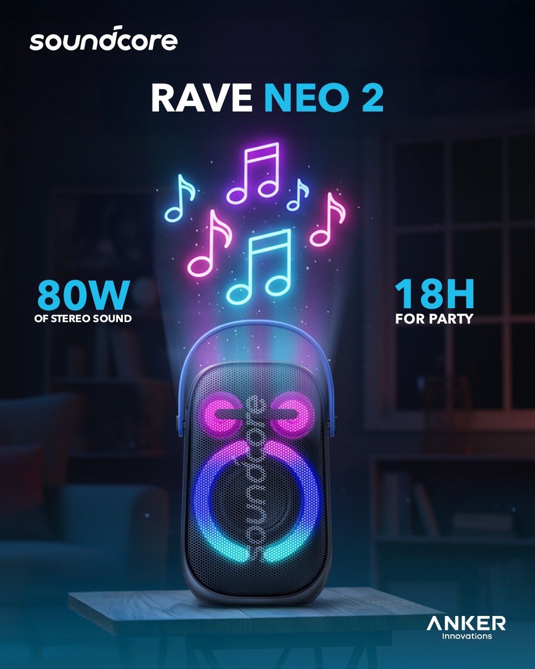 soundcore Egypt - خليك دايمًا عايش الموود 🎵 Rave Neo 2... | Facebook
