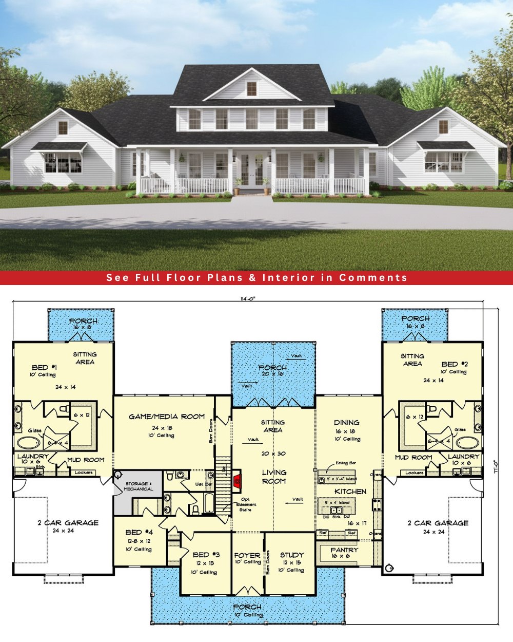 Floor - I think you'll love this Sprawling Multi-Generational Farmhouse ...